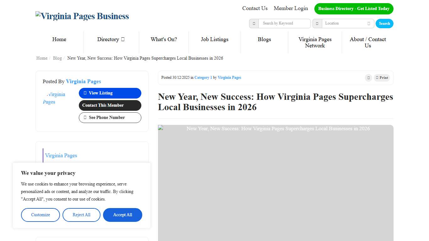 New Year, New Success: How Virginia Pages Supercharges Local Businesses in 2026 - Local Business Website Blog Article By Virginia Pages